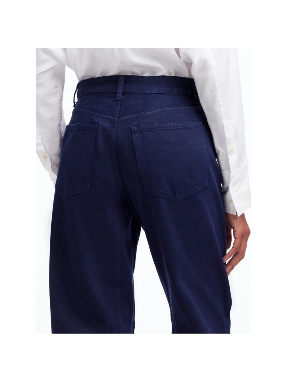 Madewell Darted Barrel-Leg Jeans in Navy - Picture 5 of 9